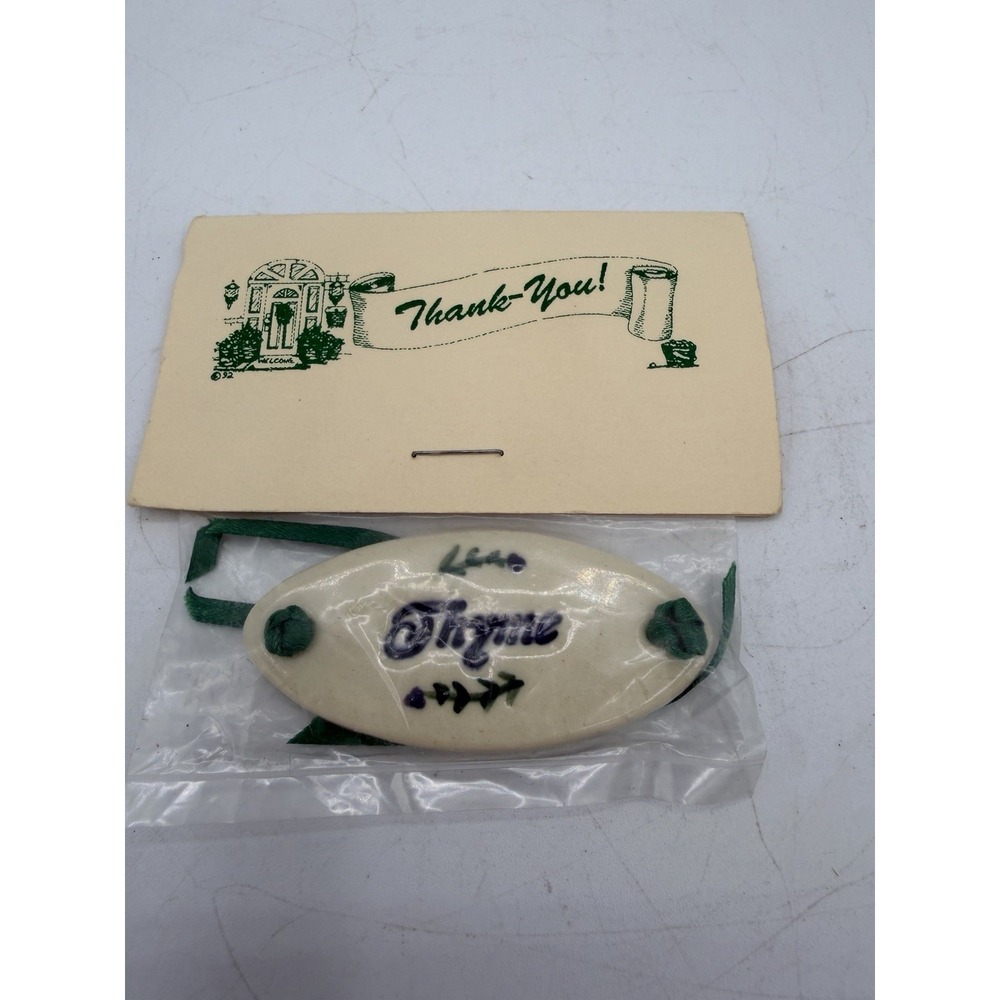 🌿✨ Longaberger Thyme Basket Tie‑On – Tie On Only – NOS ✨🌿RARE!!